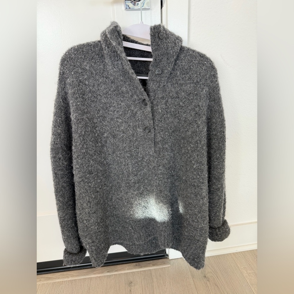 Jenni Kayne charcoal pullover polo sweater